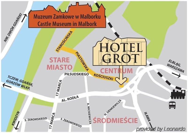 Grot Hotel Malbork Exterior foto