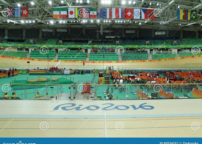 Rio Olympic Velodrome Inside of the Rio Olympic Velodrome Located in the Barra Olympic ... photo