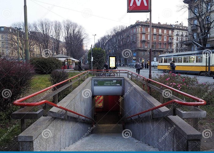 Lanza MILANO, Italy. 29 January 2019: Entrance To Lanza Metro Station in ... photo