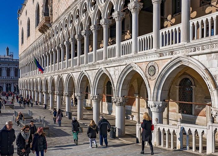 The Ducal Palace Doge's Palace Architecture Slits Oriental Style Venice Italy photo