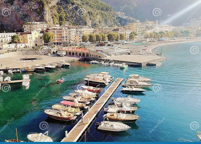 Maiori Harbour Port in Maiori, Italy. Amalfi Coast Stock Image - Image of ... photo