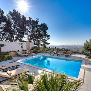 Luxury Villa 7Th Heaven With Heated Pool, Hot-Tub, Gym, Panoramic Views On Town Split Klis Exterior photo