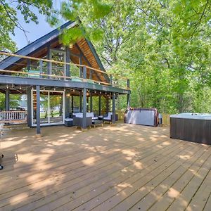 Modern Fairland Log Cabin With Lake Access! Exterior photo