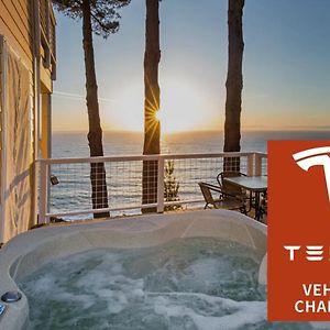 Breathtaking Oceanview! By Oceanviewhottubs Oceanfront! Shelter Cove Ca Tesla Ev Station Exterior photo