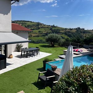 Maison Et Piscine Chauffee, Vue Monts Du Lyonnais Brullioles Exterior photo